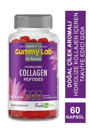 Suda Vitamin Gummy Lab Collagen Peptides 60 Yumuşak Kapsül