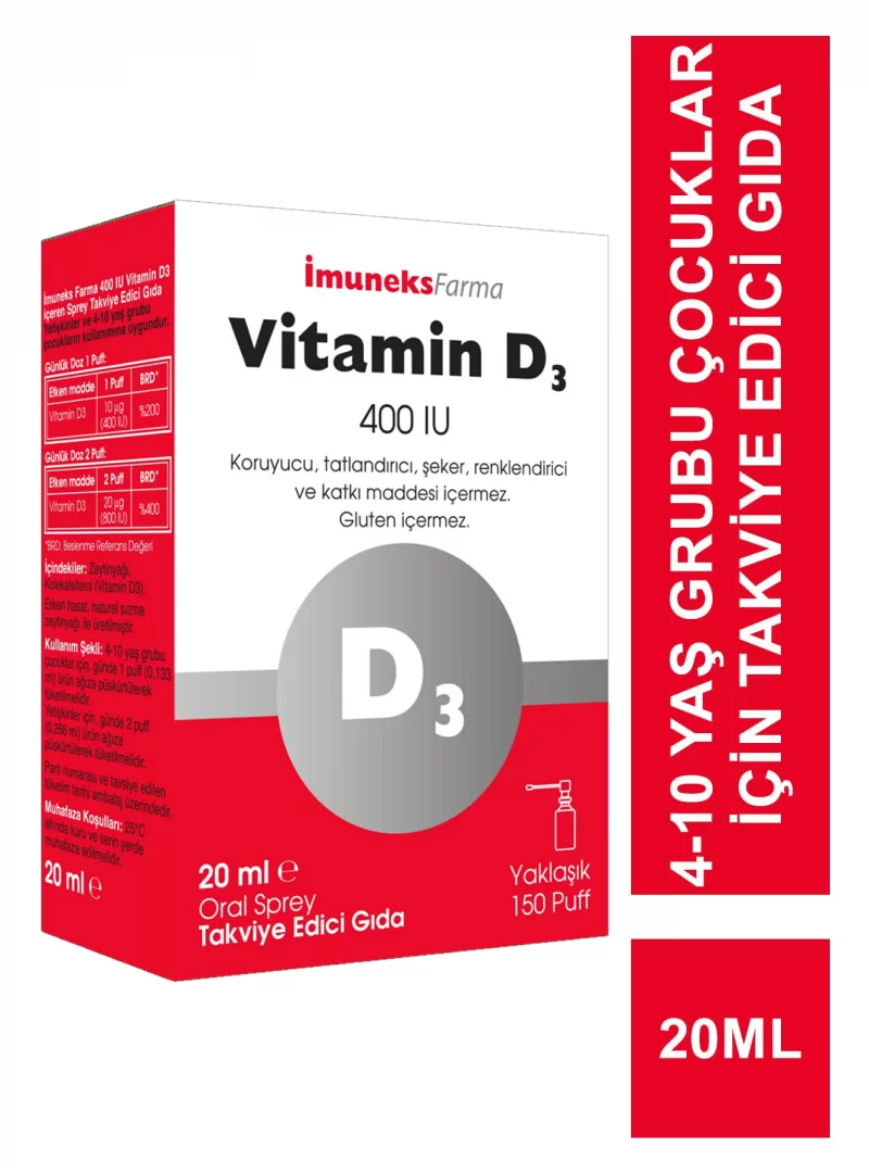 Outlet - Imuneks Vitamin D3 400 IU 20 ml