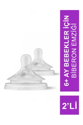 Philips Avent Natural Response Biberon Emziği 2'li 6+ Ay No: 5 ( SCY965/02)