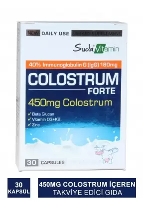 Suda Vitamin Colostrum Forte 30 Kapsül (S.K.T 07-2025)