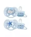 Philips Avent Ultra Soft Desenli 2'li Emzik Mavi SCF223/03 6-18 Ay