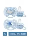 Philips Avent Ultra Soft Desenli 2'li Emzik Mavi SCF223/03 6-18 Ay