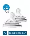 Philips Avent Natural Biberon Emziği 2'li 3+ Ay No: 3 ( SCF043/27)