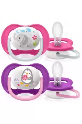 Philips Avent Ultra Air Animals Kız 6-18 Ay 2'li Emzik (SCF080/08)