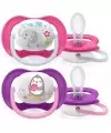 Philips Avent Ultra Air Animals Kız 6-18 Ay 2'li Emzik (SCF080/08)