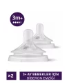 Philips Avent Natural Response Biberon Emziği 2'li 3+ Ay No: 4 ( SCY964/02)