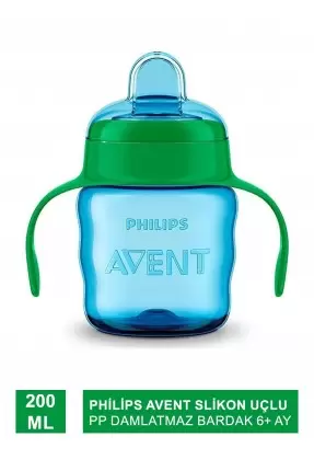 Philips Avent Slikon Uçlu PP Damlatmaz Bardak 6+ Ay 200 ml - Erkek ( SCF551-05 )