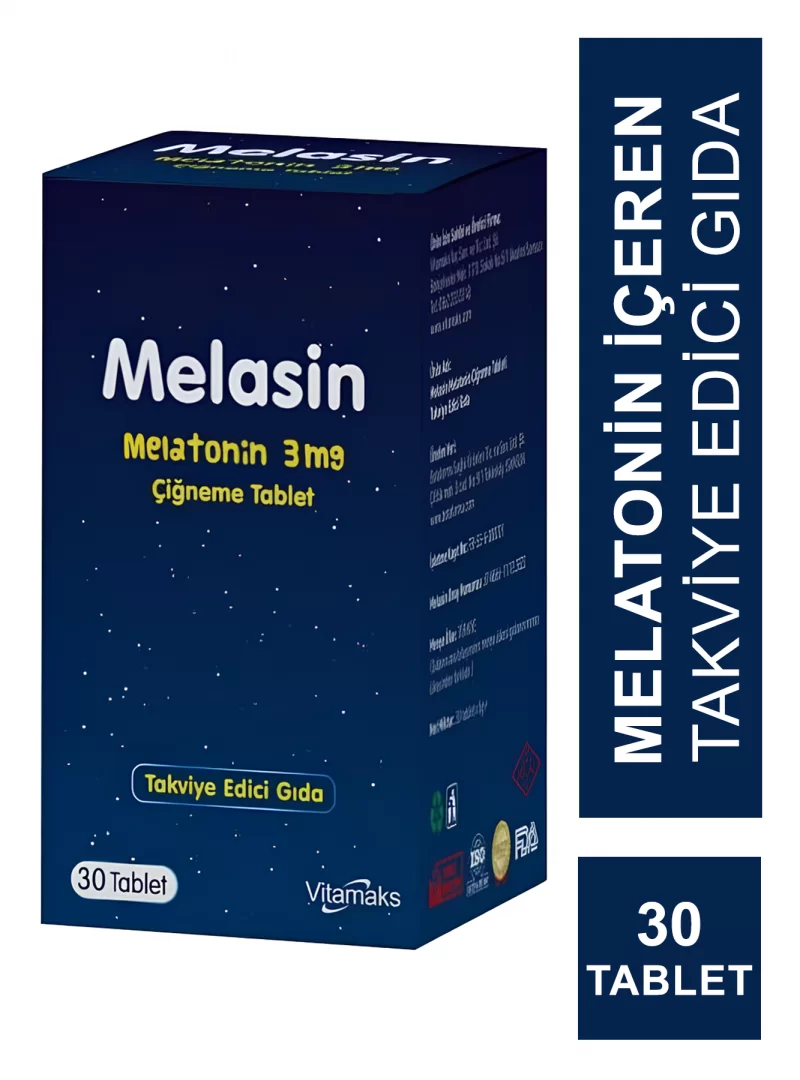 Vitamaks Melasin Melatonin 3 mg Çiğneme 30 Tablet