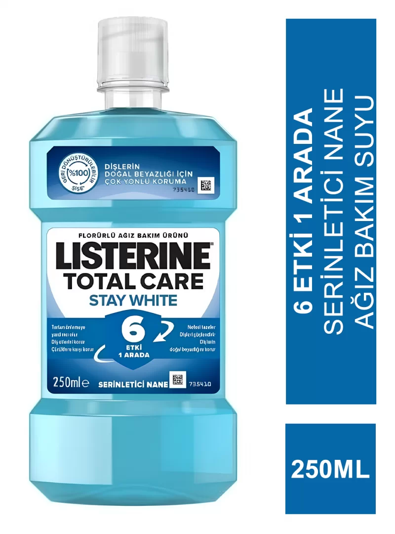 Listerine Total Care Stay White Ağız Gargarası 250 ml - Serinletici Nane