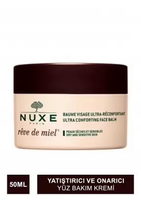 Nuxe Reve De Miel Ultra Comforting Face Balm Nemlendirici Yatıştırıcı ve Onarıcı Yüz Bakım Kremi - Gündüz - Gece 50 ml