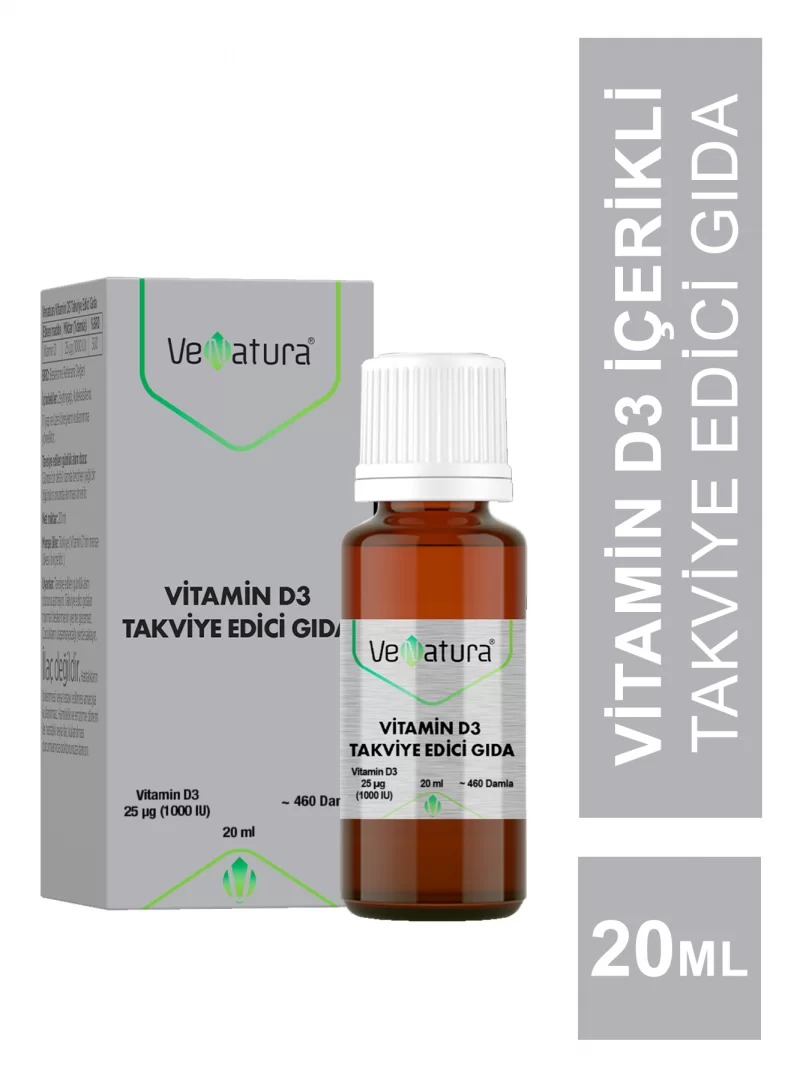 VeNatura Vitamin D3 Takviye Edici Gıda 20 ml Damla