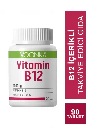 Voonka Vitamin B12 İçerikli Takviye Edici Gıda 90 Tablet