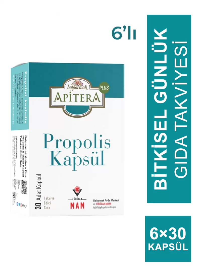 Balparmak Apitera Plus Propolis 30 Kapsül x 6 Adet