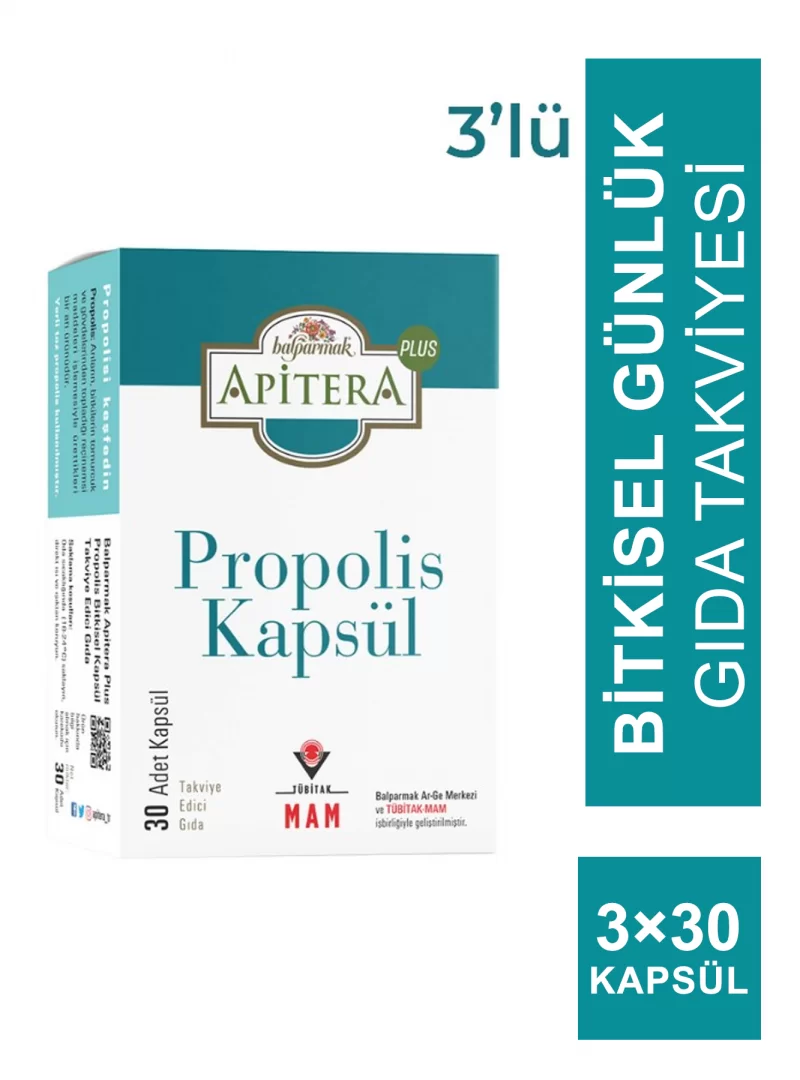 Balparmak Apitera Plus Propolis 30 Kapsül x 3 Adet