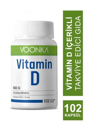 Voonka Vitamin D İçeren Takviye Edici Gıda 102 Kapsül