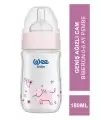 Wee Baby Klasik+ Geniş Ağızlı Cam Biberon 0-6 Ay ( Pembe ) 180 ml (No:140)