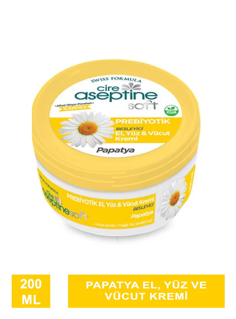 Cire Aseptine Soft Prebiyotik Papatya El, Yüz Ve Vücut Kremi 200 Ml