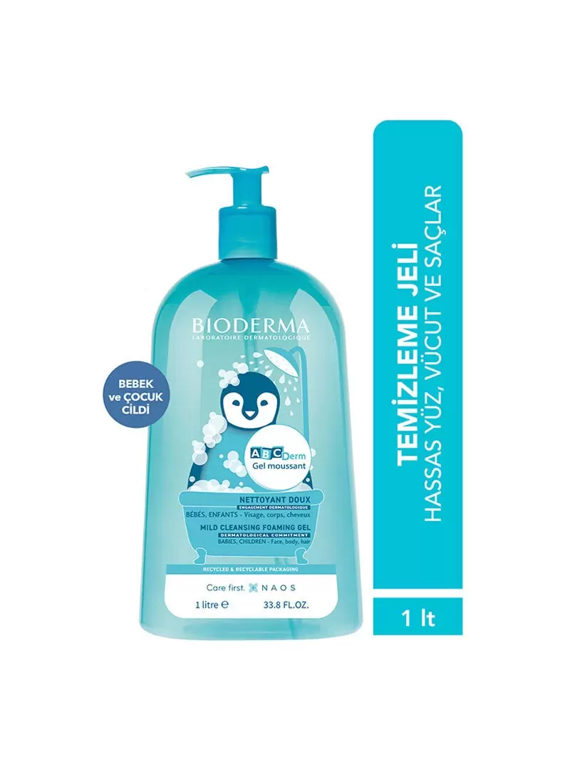 Bioderma Abcderm Foaming Gel Temizleme Jeli 1 Litre