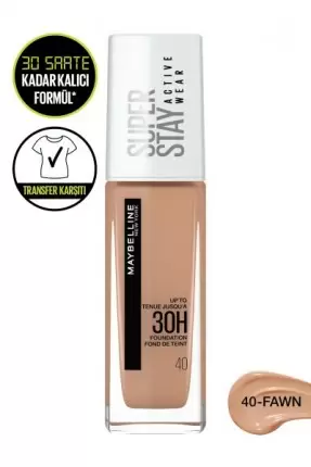 Maybelline New York Superstay Active Wear Fondöten- 40 Fawn 30ml