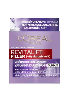 Loreal Paris Revitalift Filler Dolgunlaştırıcı Yaşlanma Karşıtı Gündüz Bakım Kremi 50 ml