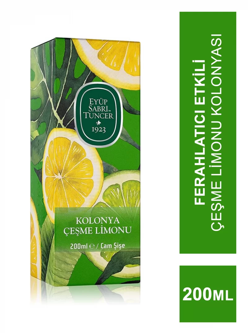 Eyüp Sabri Tuncer Çeşme Limonu Kolonya Cam Şişe 200 ml