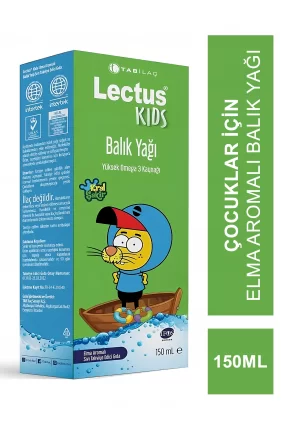 Lectus Kids Balık Yağı Elma Aromalı 150 ml