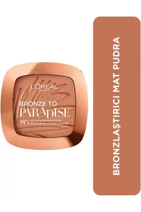 Loreal Paris Bronze to Paradise Mat Bronzlaştırıcı Pudra 02 Baby One More Tan 9gr