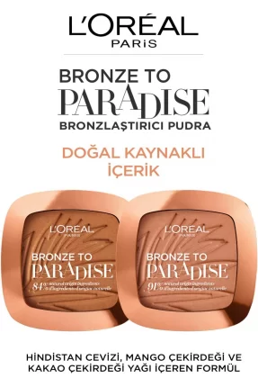 Loreal Paris Bronze to Paradise Mat Bronzlaştırıcı Pudra 02 Baby One More Tan 9gr