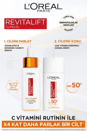 Loreal Paris Revitalift SPF 50+ Yüz Güneş Kremi ( Fluid Krem ) 50ml