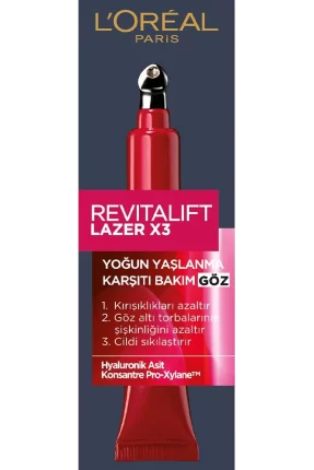 Loreal Paris Revitalift Lazer X3 Yaşlanma Karşıtı Göz Kremi 15 ml