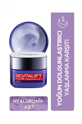 Loreal Paris Revitalift Filler Dolgunlaştırıcı Yaşlanma Karşıtı Gece Bakım Kremi 50 ml