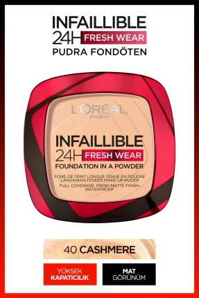 Loreal Paris Infaillible 24H Fresh Wear Pudra Fondöten 40 Cashmere 9gr