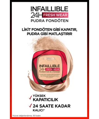 Loreal Paris Infaillible 24H Fresh Wear Pudra Fondöten 180 Rose Sand 9gr