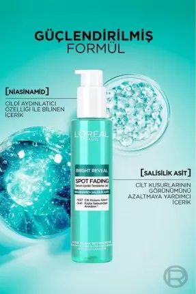 Loreal Paris Bright Reveal Spot Fading ( Serum İçerikli Temizleme Jeli - Hassas / Akneli Ciltler ) 150 ml