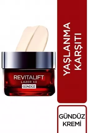 Loreal Revitalift Lazer X3 Yaşlanma Karşıtı Gündüz Bakım Kremi 50ml