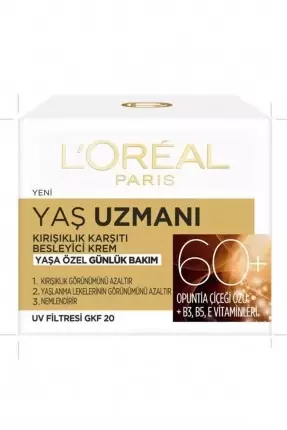 Loreal Paris Yaş Uzmanı 60+ Besleyici Gündüz Bakım Kremi SPf20 50 ml