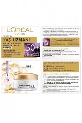 Loreal Paris Yaş Uzmanı 50+ Yenileyici Gündüz Bakım Kremi 50 ml