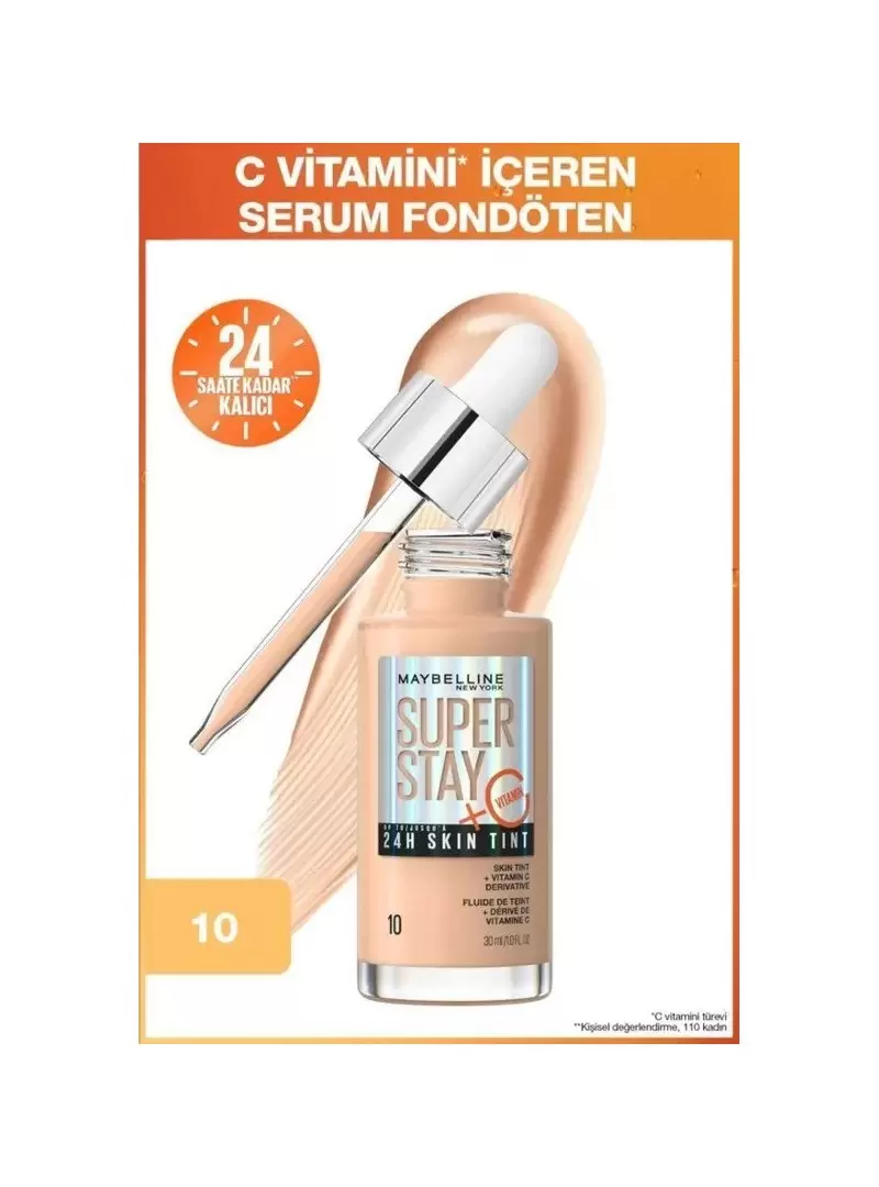 Maybelline New York Super Stay Skin Tint Fondöten - 10 30ml