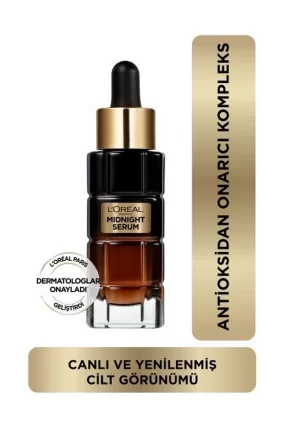 L'Oréal Paris Midnight Serum Cilt Yenileme & Cilt Görünümü Canlandırma Etkili 30 Ml