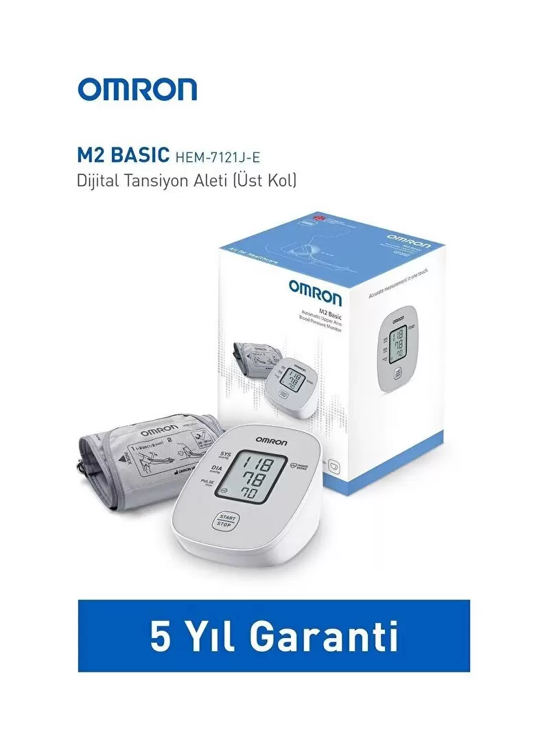 Omron M2 Basic Tansiyon Aleti Dijital Koldan Ölçer ( 7121J-E )