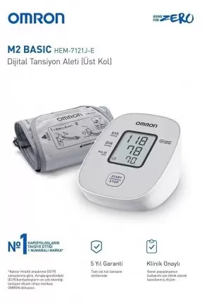 Omron M2 Basic Tansiyon Aleti Dijital Koldan Ölçer ( 7121J-E )