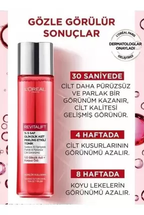 Loreal Paris Revitalift Glikonik Asit Peeling Etkili Tonik 180 ml