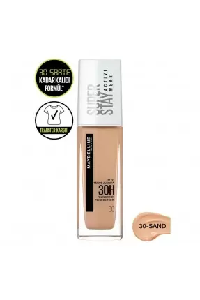 Maybelline New York Superstay Active Wear Fondöten- 30 Sand 30 ml