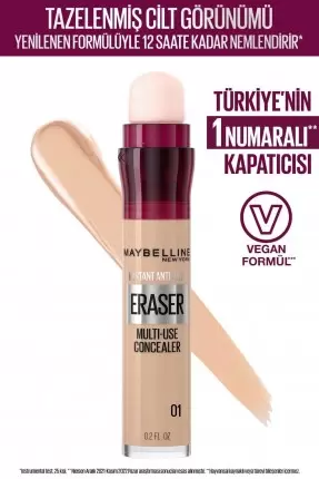 Maybelline New York Instant Anti Age Eraser Kapatıcı - 01 Light 6,8ml