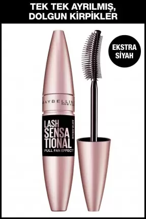 Maybelline New York Lash Sensational Yelpaze Etkili Siyah Maskara 9,5 ml