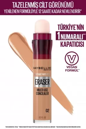 Maybelline New York Instant Anti Age Eraser Kapatıcı - 02 Nude 6.8 ml