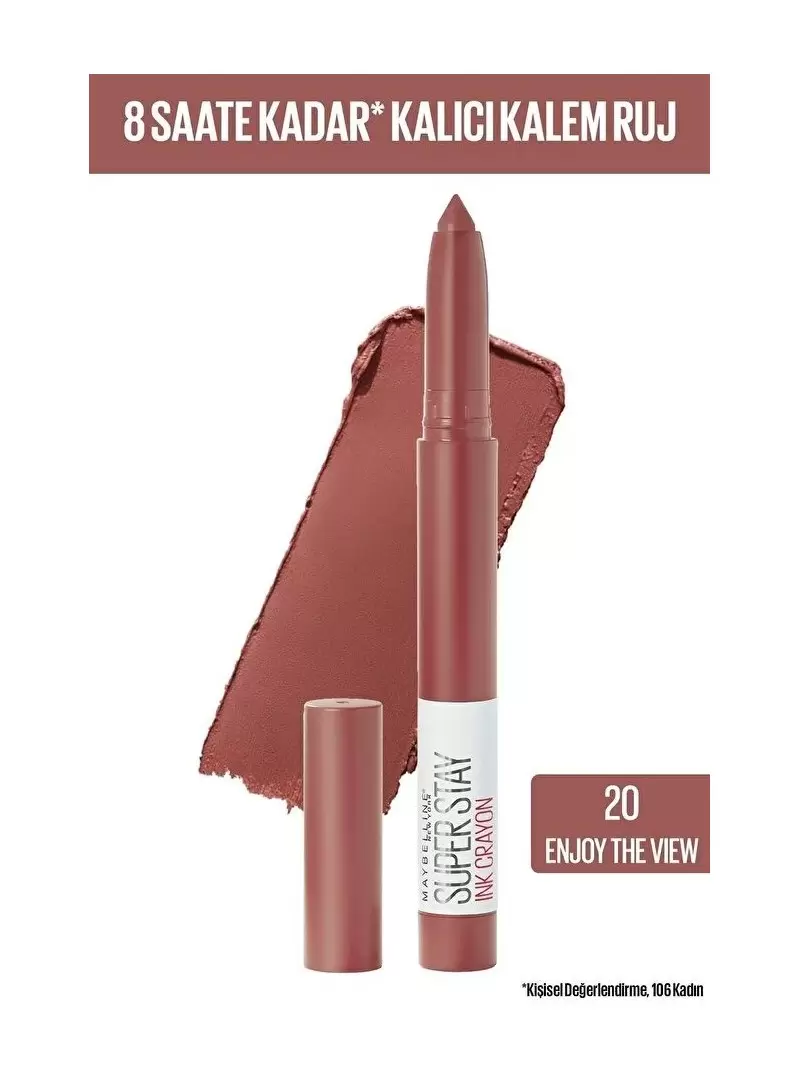 Maybelline New York Super Stay Ink Crayon Kalem Mat Ruj - 20 Enjoy The View