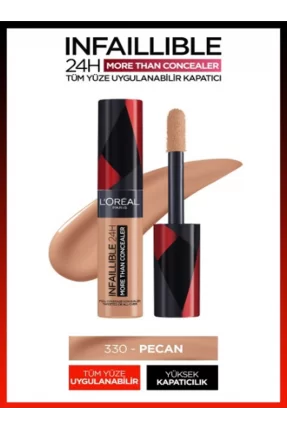 Loreal Paris Infaillible 24H Tüm Yüze Uygulanabilir Kapatıcı - 330 Pecan/Pac 11ml