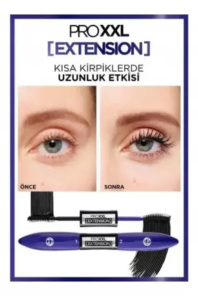 Loreal Paris Pro XXL Extension Çift Taraflı Maskara - Uzunluk Etkisi 9 ml