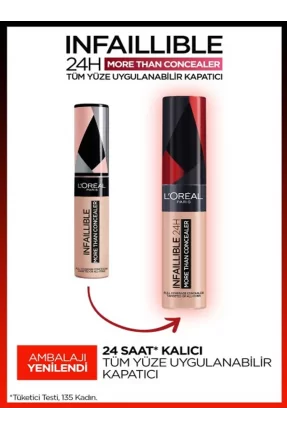 Loreal Paris Infaillible 24H Tüm Yüze Uygulanabilir Kapatıcı - 330 Pecan/Pac 11ml